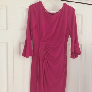 Connected Apparel Draped Bell Sleeve Office Dinner Party Dress